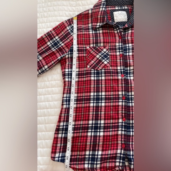 Justice red plaid top - Picture 9 of 10